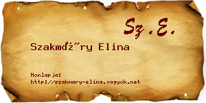 Szakmáry Elina névjegykártya